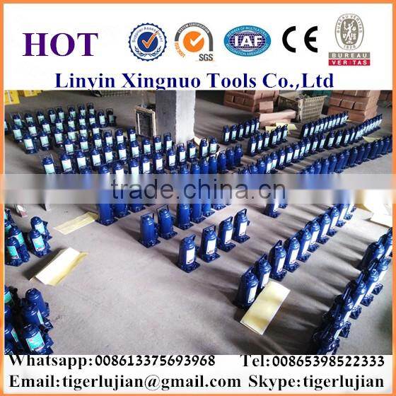 2016 arrival hot selling in China famous brand name Xingnuo 8-ton capacity hydraulic blue color bottle jack/hydraulic jack