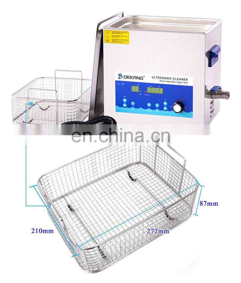 10 Liter Injector Power Adjustable Ultrasonic Cleaning Equipment with Heater and Timer