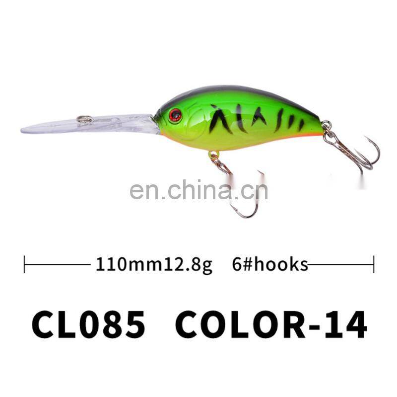 110mm 13g Wholesale High Free Samples Quality Fancy Long Lip Deep Diving Crankshad Fish Bait