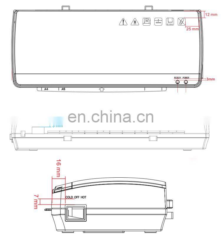 3 Years warranty automatic laminate double side photo thermal laminadora film laminating machine plastic office laminator
