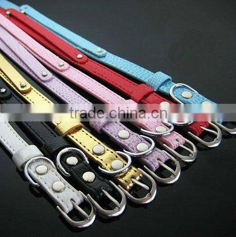 pet collar with slide alphabet charms