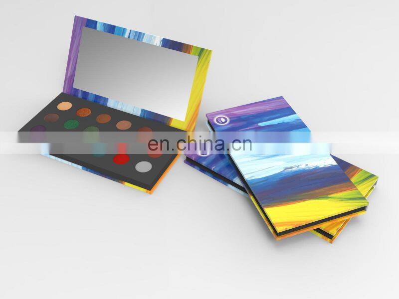 Makeup Your Own Design Shadow Artist Makeup Logo Packaging Pressed Powder Pan Eyeshadow Palette Custom Design