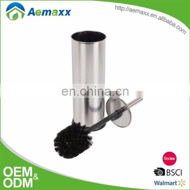 SS luxury Stainless steel toilet cleaning brush with long handle for household