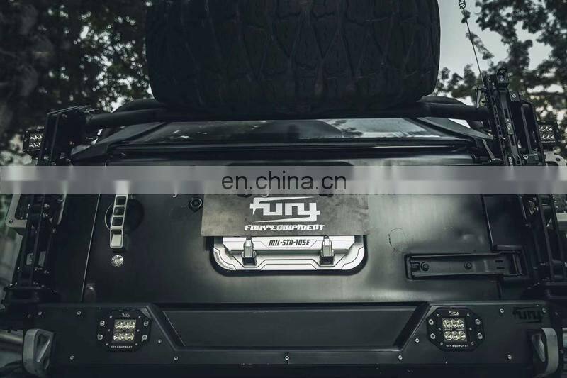 Furyengraver tailgate License plate frame for Jeep Wrangler JL 2018+ License Bracket 4x4 Accessories