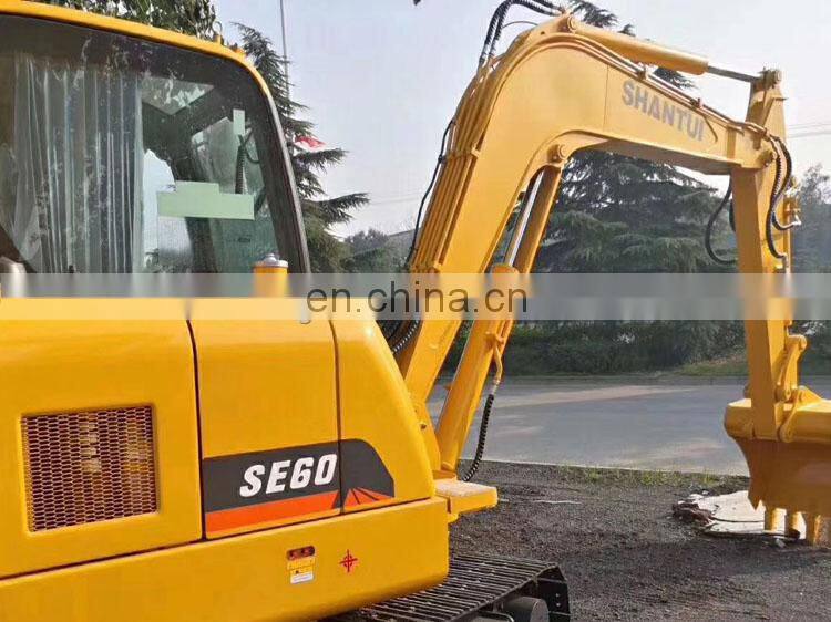 SHANTUI SE60 small 6 ton excavator with 0.22m3 bucket capacity
