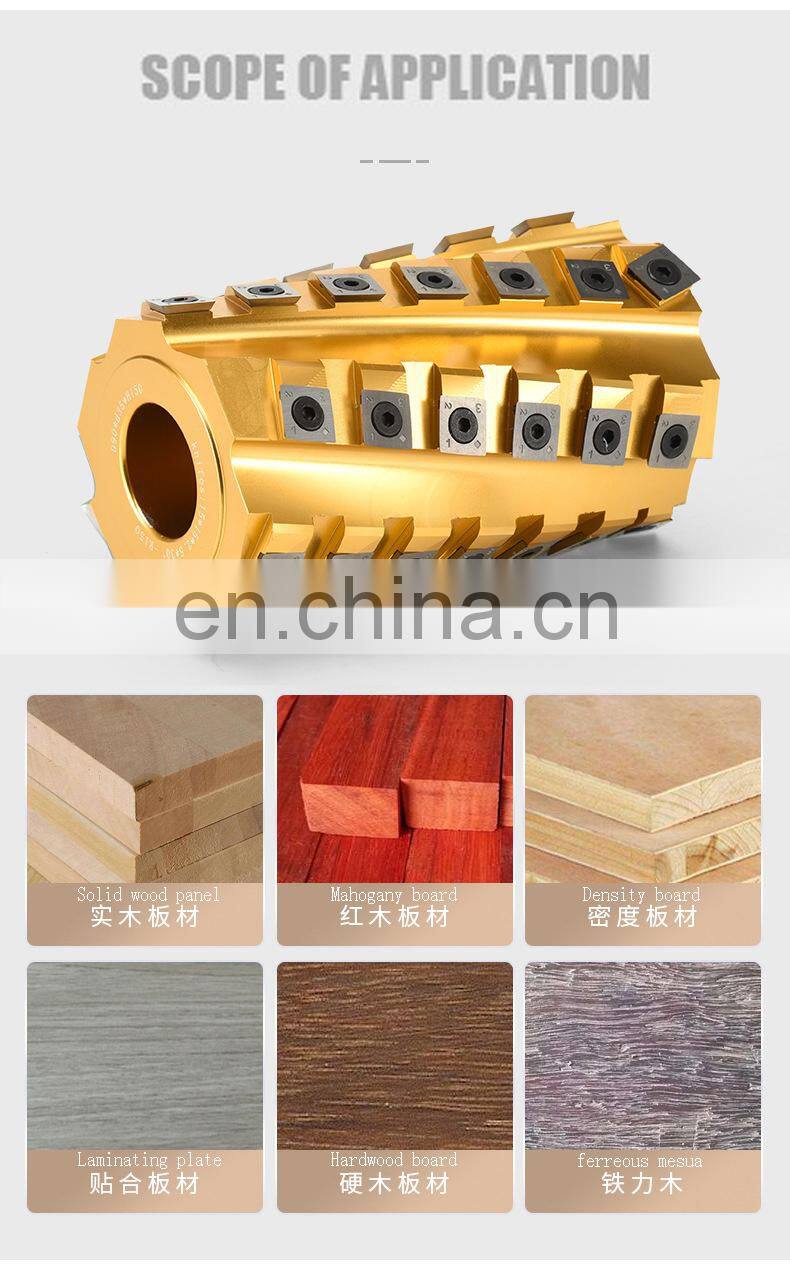 LIVTER Four side planer helical planer with oblique cutting type and re cutting spiral cutter head for profile milling