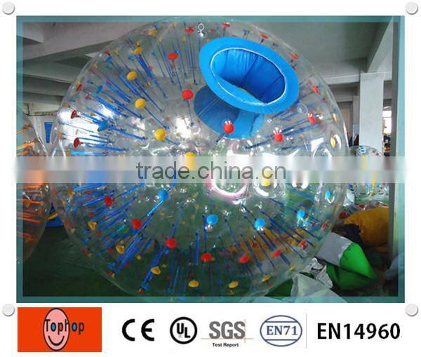 1.0mm TPU/PVC high quality colorful inflatable zorb ball for land and water