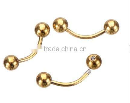 316L surgical stainless steel titanium curved rod lip nail puncture body piercing jewelry