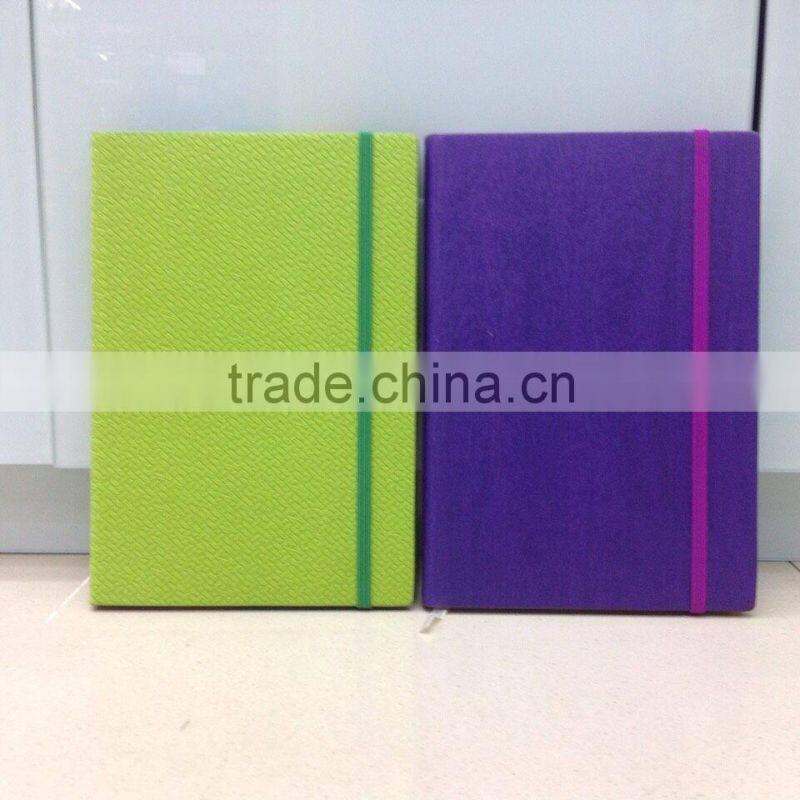 Color edge notebook with PU leather cover