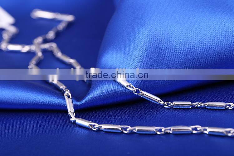 good selling fashion jewelry high quality rhodium plated chain necklace
