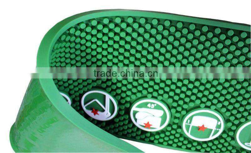 Custom branded logo soft PVC natural pvc material color printing bar mat
