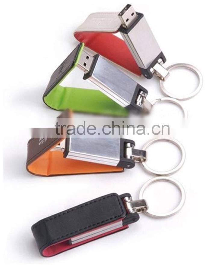 G&J 2014 fashion 16gb black leather usb flash drive