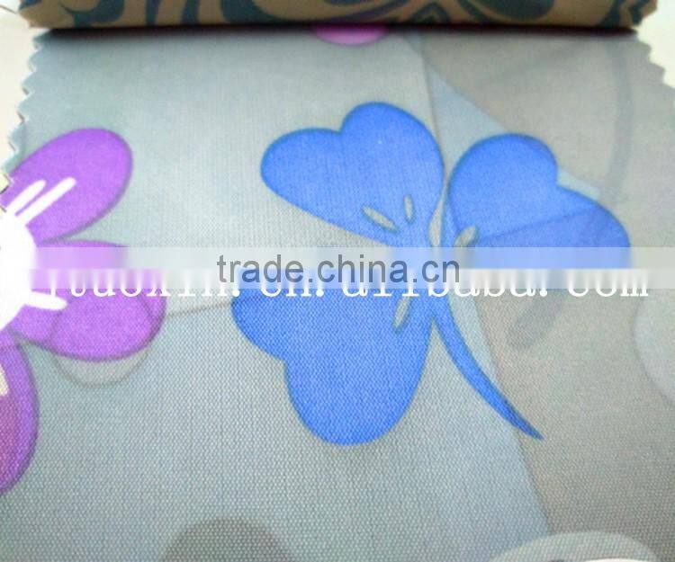 70D polyester transfer print pu fabric