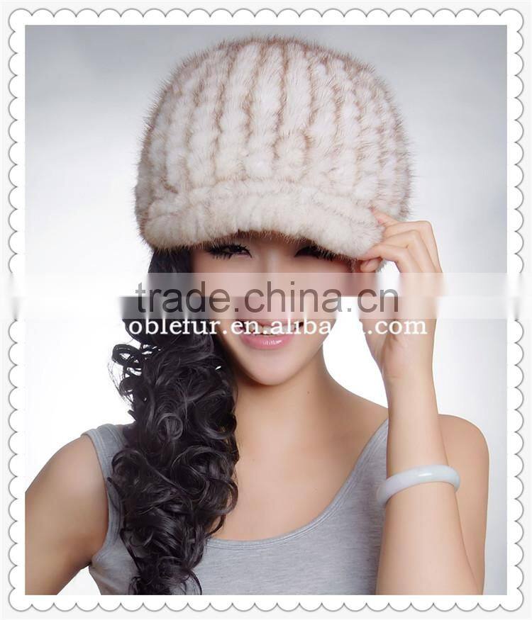 latest design autumn stylish Hat famous designer real mink fur hat
