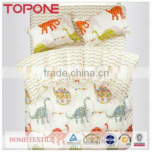 China made wholesale cartoon printed soft cotton kids sheets sets