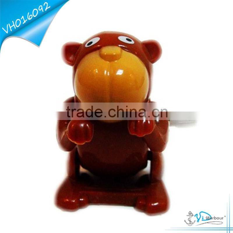 Wind Up Flip Over Plastic Monkey Toy