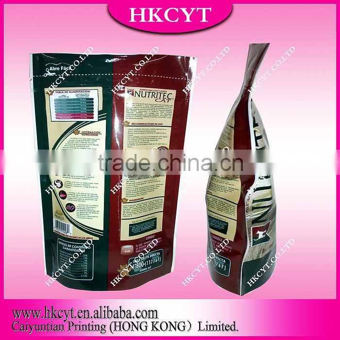 High quality dog food bag/Stand up zipper bag for pet food packaging
