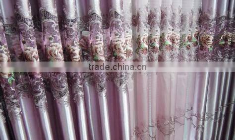 Hot sale embroidered curtain fabric for window living room curtain fabric
