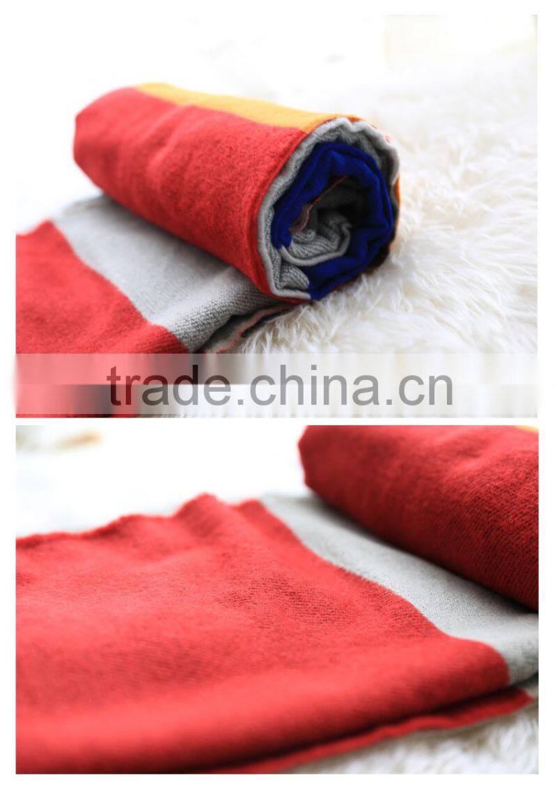 Wholesale Winter Striped Acrylic Pashmina Thick Ladies Winter Shawl