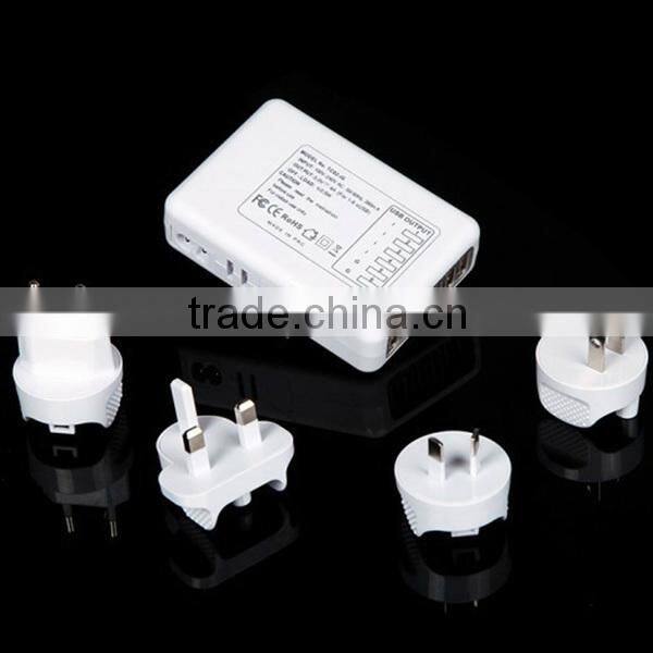 UK/EU/US/AU 6 ports USB Charger 7A