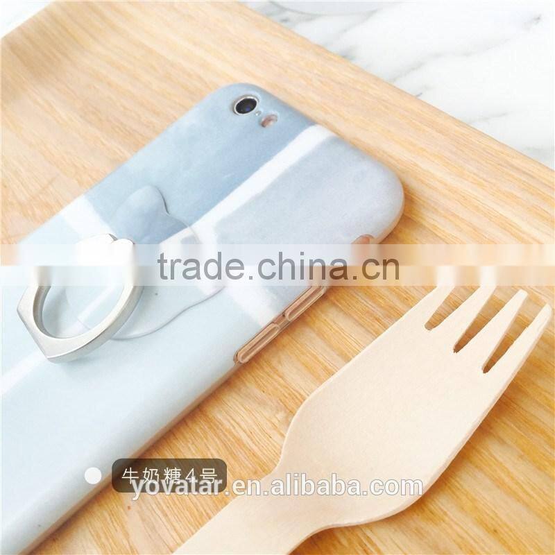 Soft Silicone Mobile Phone Case Simple Style Cell Phone Case for iPhone6/6 plus with Ring Stand