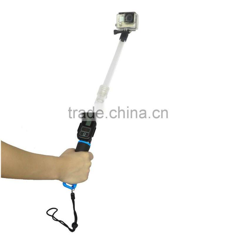 Gopro Accessories Floating Extension Pole 62cm Transparent Floaty Monopod With Remote Wifi Clip for Go pro Hero4s 3+2 1