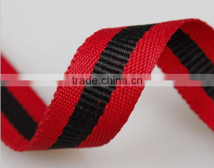 1.5cm red and black stitching,badge medal polyester webbing