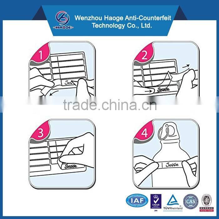 Waterproof Self-laminating labels, Write On Name Labels