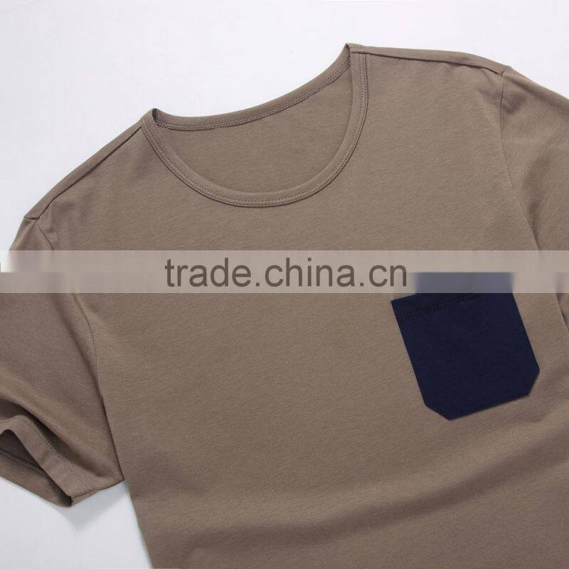 two color conbination t shirt with pocket for men