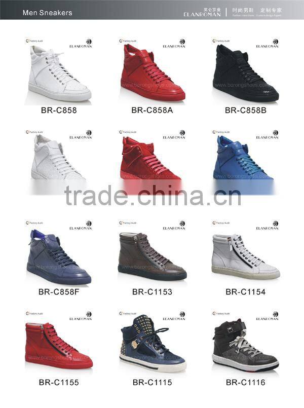 Colorfule leather sneaker trendy fashion shoe sneakers shoes for men