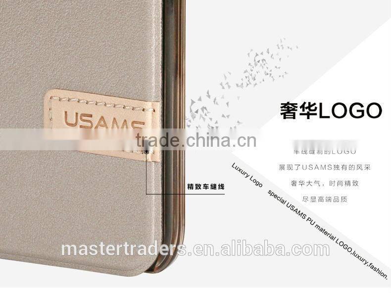 Original USAMS Muge Series Wallet Flip PU Leather Case With PC Back Cover For ASUS ZenFone 2 MT-3615