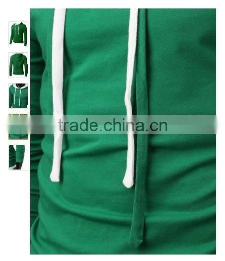 Mens Hood Pull-over with Contrast String