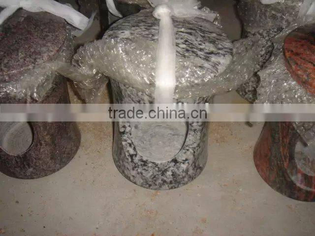 stone candleholder for tombstone and headstone