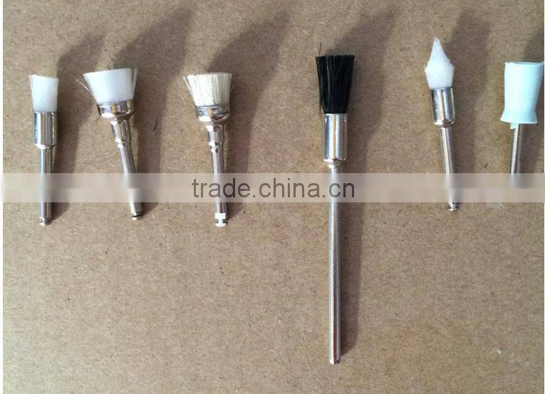 Prophy brush / cup with holder, dental handpiece bowl brush, flat brush for polishing