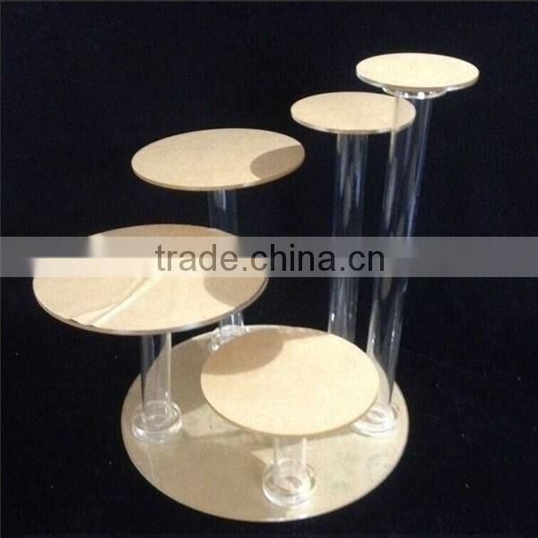 Clear Plastic Customed Cake display stand for promotion and birthday