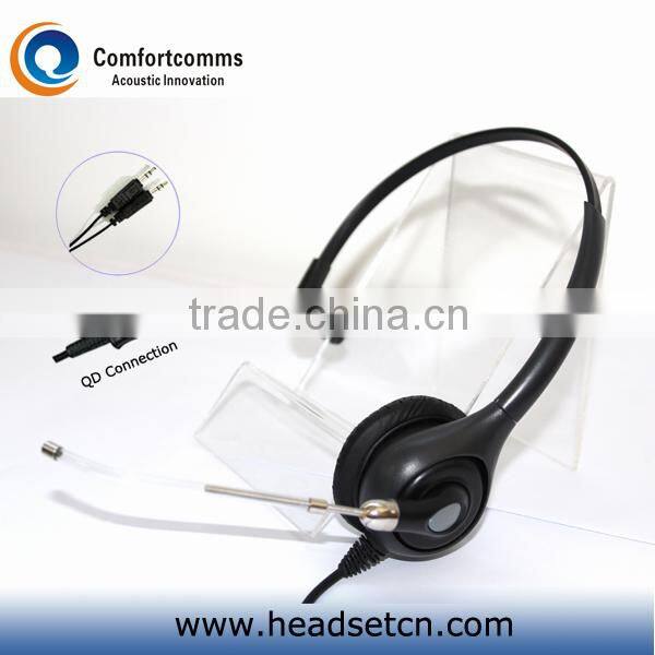 Monaural call center 3.5mm headset for personal computer and laptop HSM-600NPQDJ3.5D
