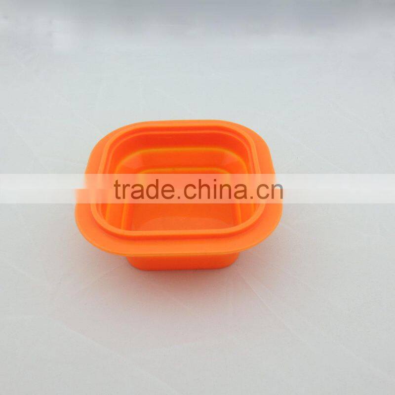 Folding fashion silicone bowl exquisite silicone bowl customer logo silicone bowl many colors available