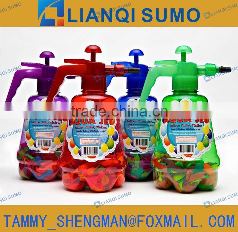 water balloon bomb pump filler by kids in water war fight