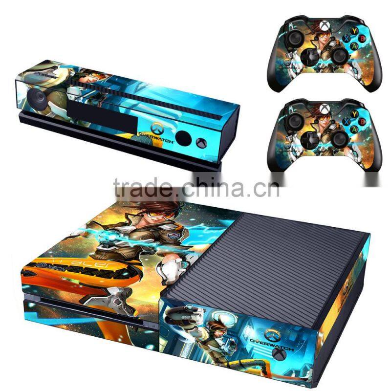 OEM design replace console PVC waterproof skin sticker for Microsoft Xbox one
