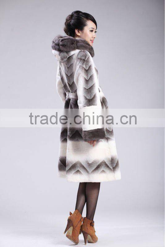 prited beautiful rex fur coat