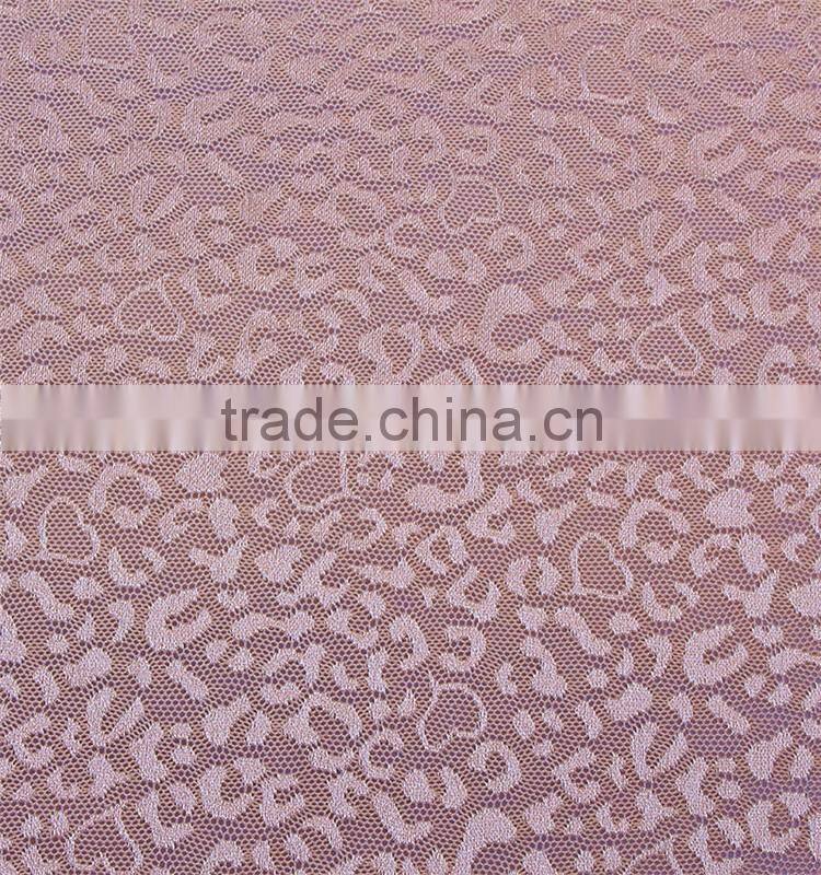 Double colors soft elastic nylon polyter lace fabric