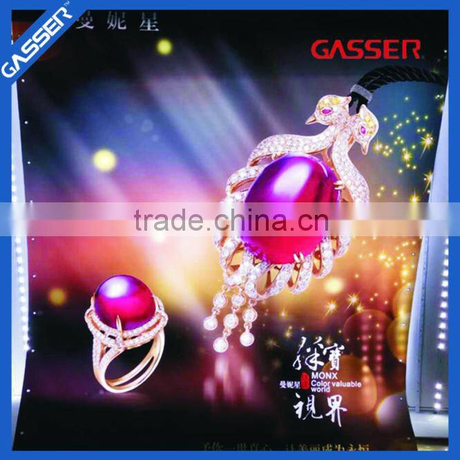 Fatory custom flame resistant 5M laminated coasted backlit banner for cosmetic