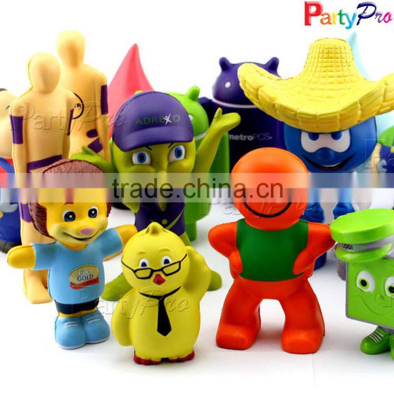 Partypro Zhejiang Factory Hottest Soft Ball Custom logo PU material Stress Round Ball with Smile