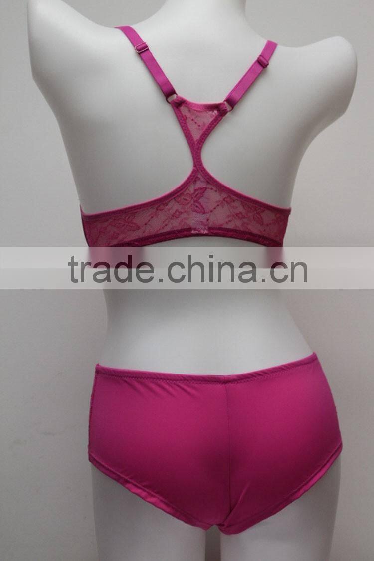 Custom Make Design Sexy Girl's Underwear Transparent Women's Lingerie Cotton Hot Sexy Bra Panty Set