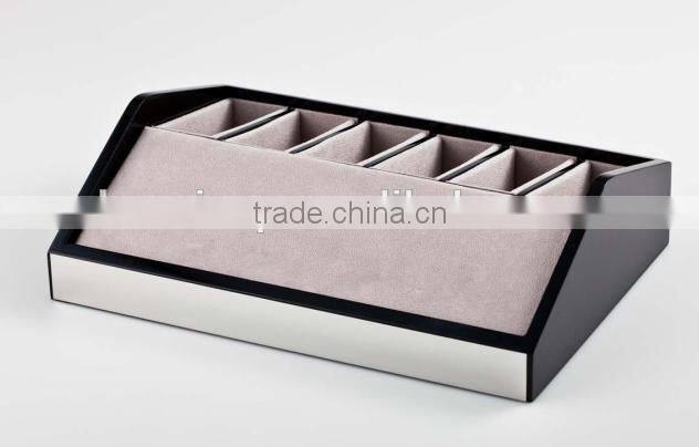 Stand velvet wooden leather belt display