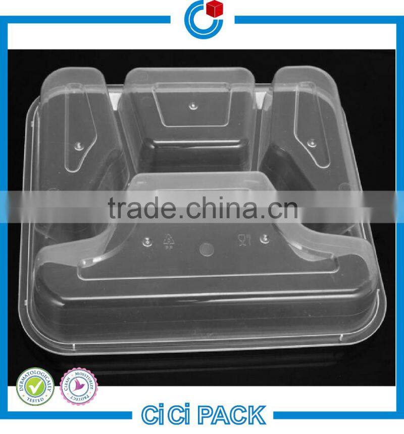 wholesale 4-compartment Bento Lunch Box,Disposable Safe Kitchen product Plastic Food Container