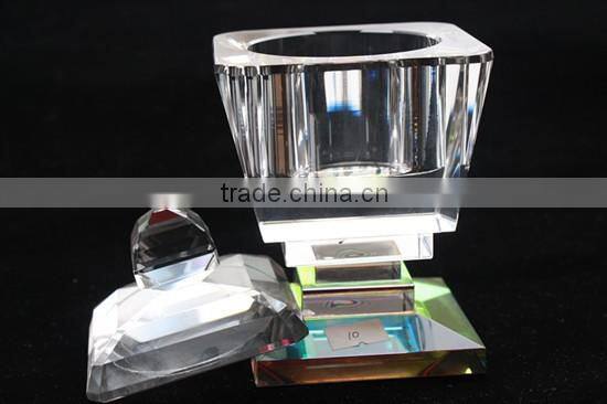 2014 New Products Crystal Sugar Bowl With Lid Table Decoration