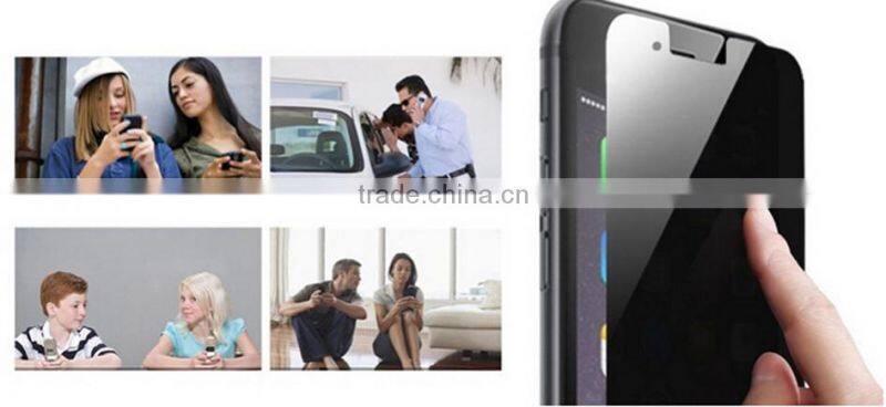 OEM / ODM 2016 newest ! 9H full cover privacy tempered glass screen protector tempered glass film for iphone 6 (privacy)