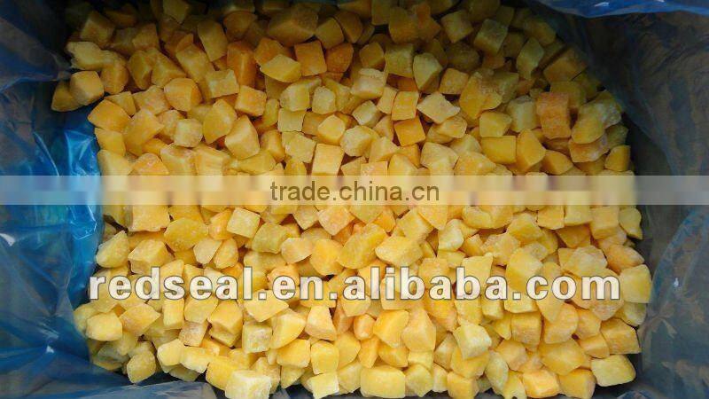 Frozen yellow peaches