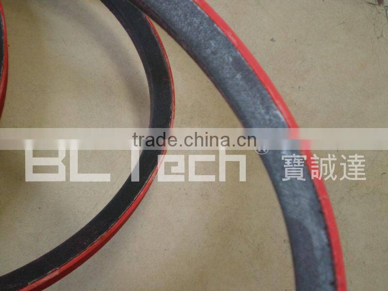 Rubber V-belt with red rubber